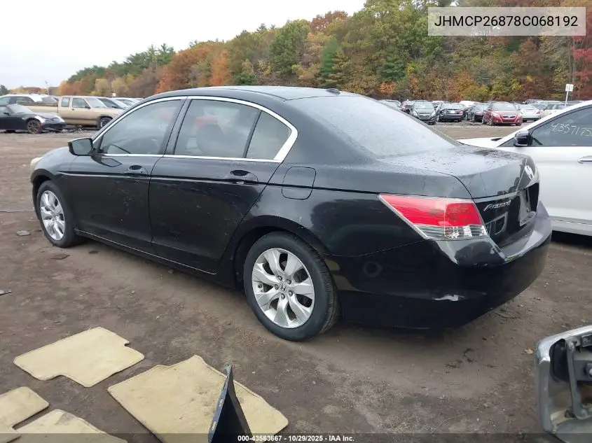 JHMCP26878C068192 2008 Honda Accord 2.4 Ex-L