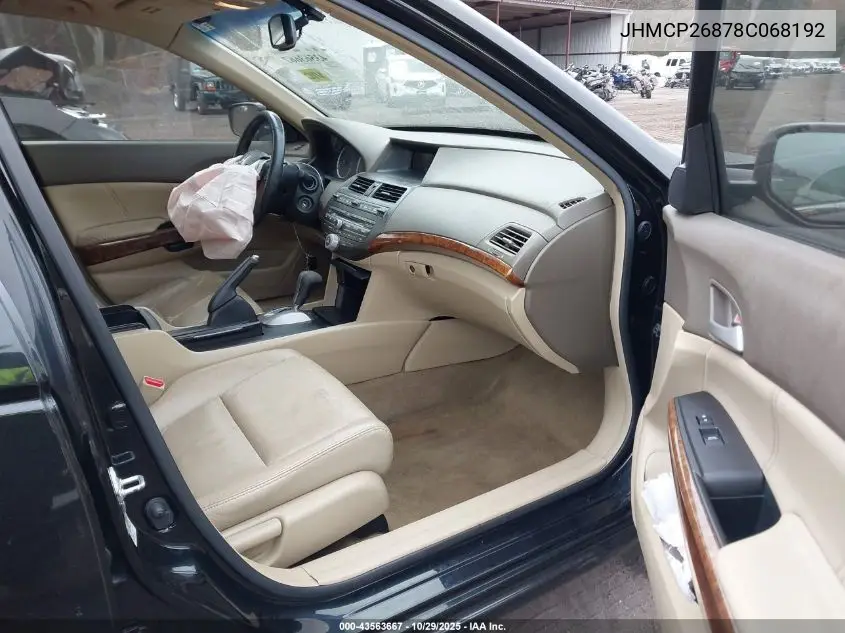 JHMCP26878C068192 2008 Honda Accord 2.4 Ex-L