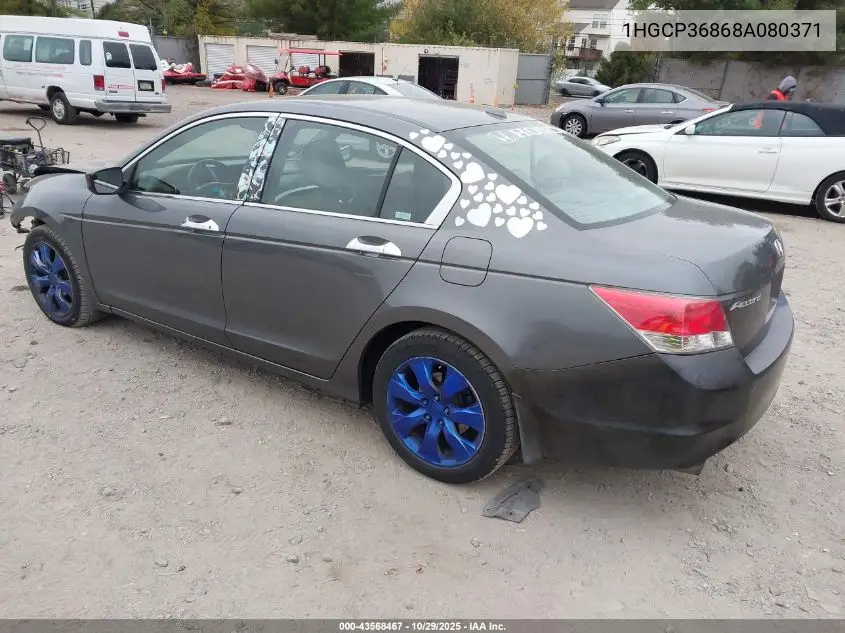 1HGCP36868A080371 2008 Honda Accord 3.5 Ex-L