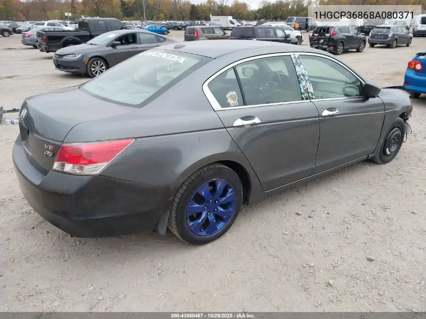 1HGCP36868A080371 2008 Honda Accord 3.5 Ex-L