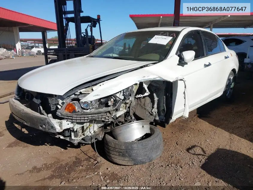 1HGCP36868A077647 2008 Honda Accord 3.5 Ex-L