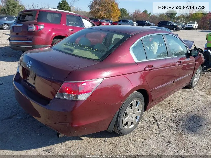1HGCP26358A145788 2008 Honda Accord 2.4 Lx