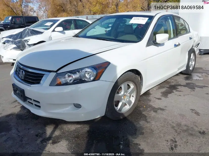 1HGCP36818A069584 2008 Honda Accord 3.5 Ex-L