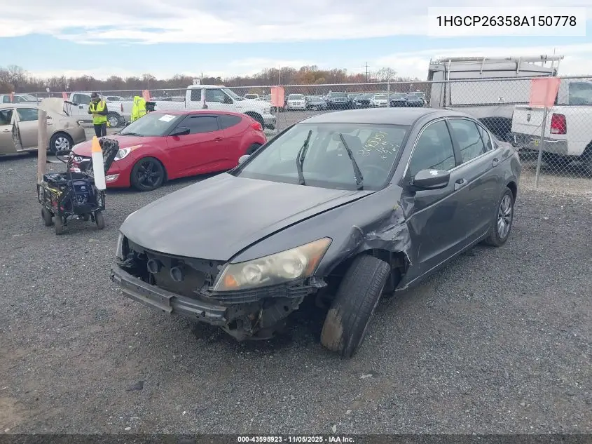 1HGCP26358A150778 2008 Honda Accord 2.4 Lx