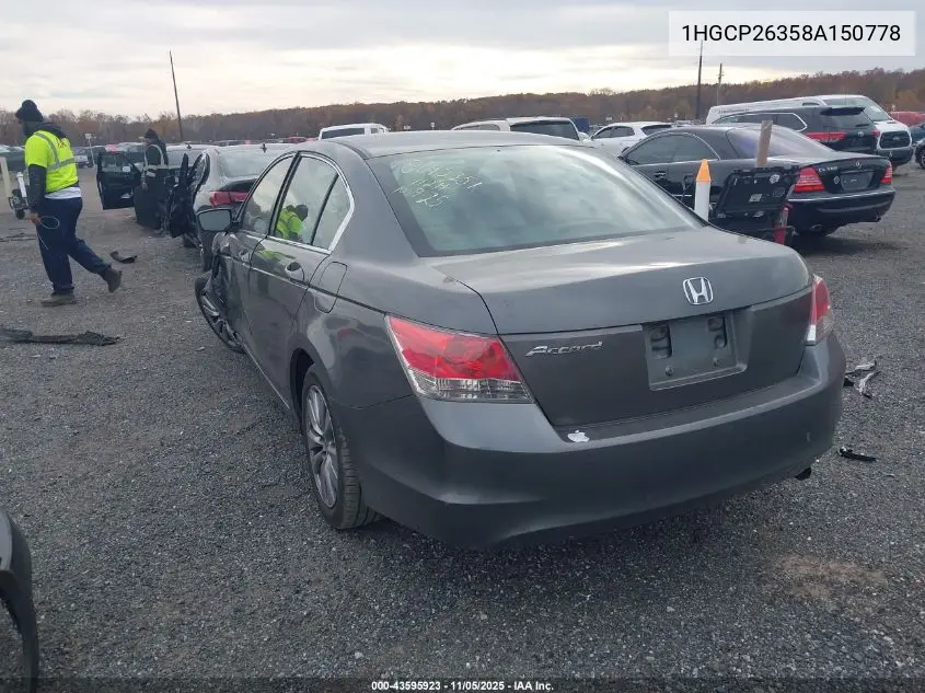 1HGCP26358A150778 2008 Honda Accord 2.4 Lx