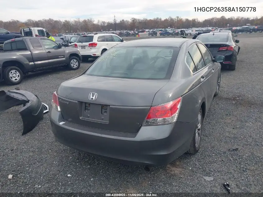 1HGCP26358A150778 2008 Honda Accord 2.4 Lx