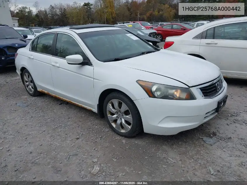 1HGCP25768A000442 2008 Honda Accord 2.4 Ex