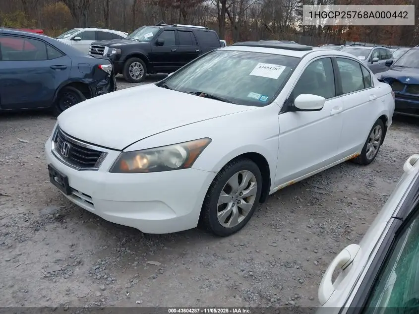 1HGCP25768A000442 2008 Honda Accord 2.4 Ex