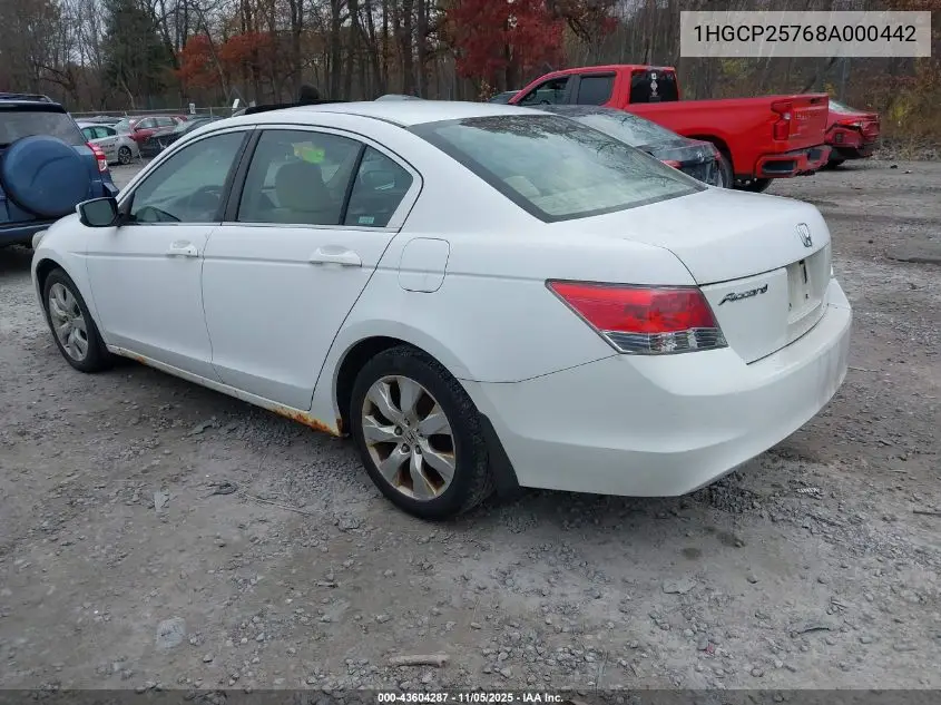 1HGCP25768A000442 2008 Honda Accord 2.4 Ex