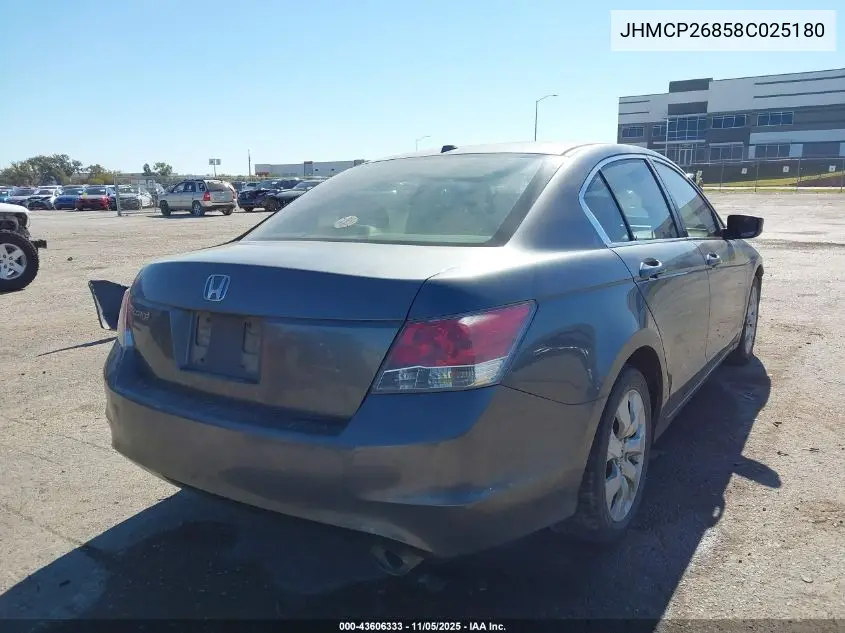 JHMCP26858C025180 2008 Honda Accord 2.4 Ex-L