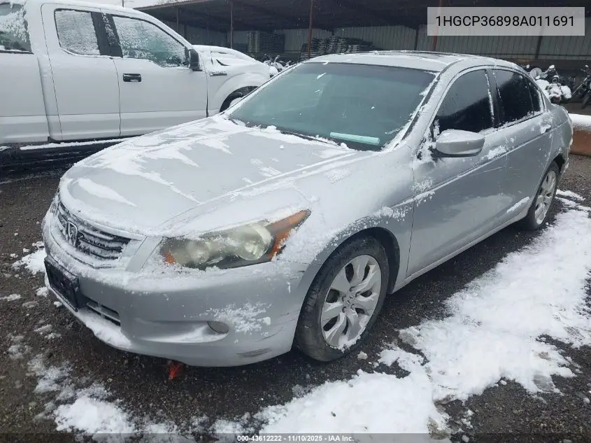 1HGCP36898A011691 2008 Honda Accord 3.5 Ex-L
