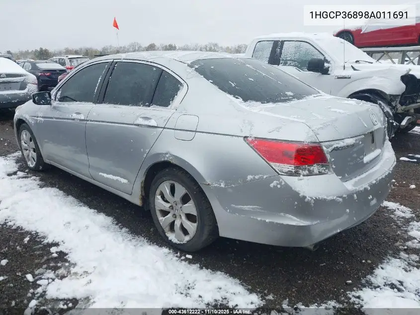 1HGCP36898A011691 2008 Honda Accord 3.5 Ex-L