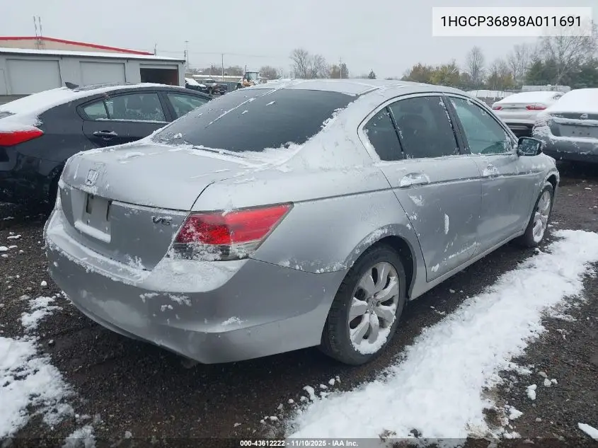 1HGCP36898A011691 2008 Honda Accord 3.5 Ex-L