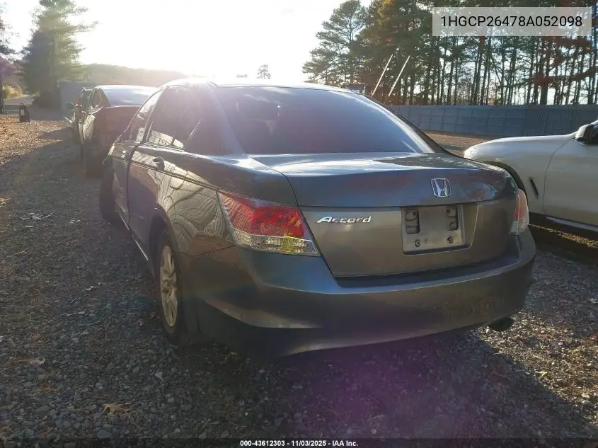 1HGCP26478A052098 2008 Honda Accord 2.4 Lx-P