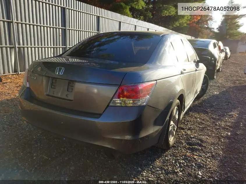 1HGCP26478A052098 2008 Honda Accord 2.4 Lx-P