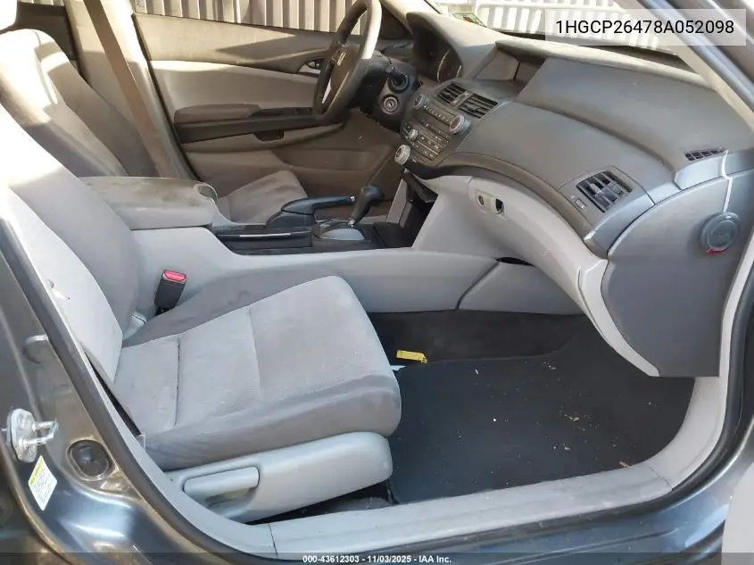 1HGCP26478A052098 2008 Honda Accord 2.4 Lx-P