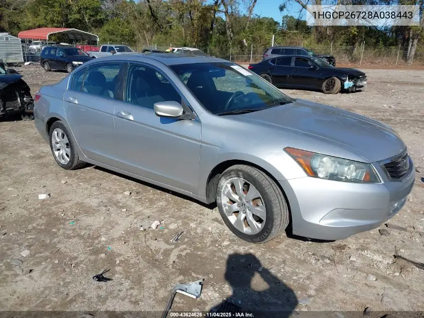 1HGCP26728A038443 2008 Honda Accord 2.4 Ex