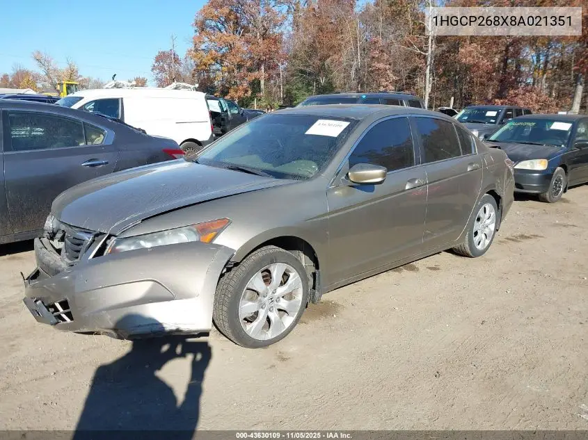 1HGCP268X8A021351 2008 Honda Accord 2.4 Ex-L