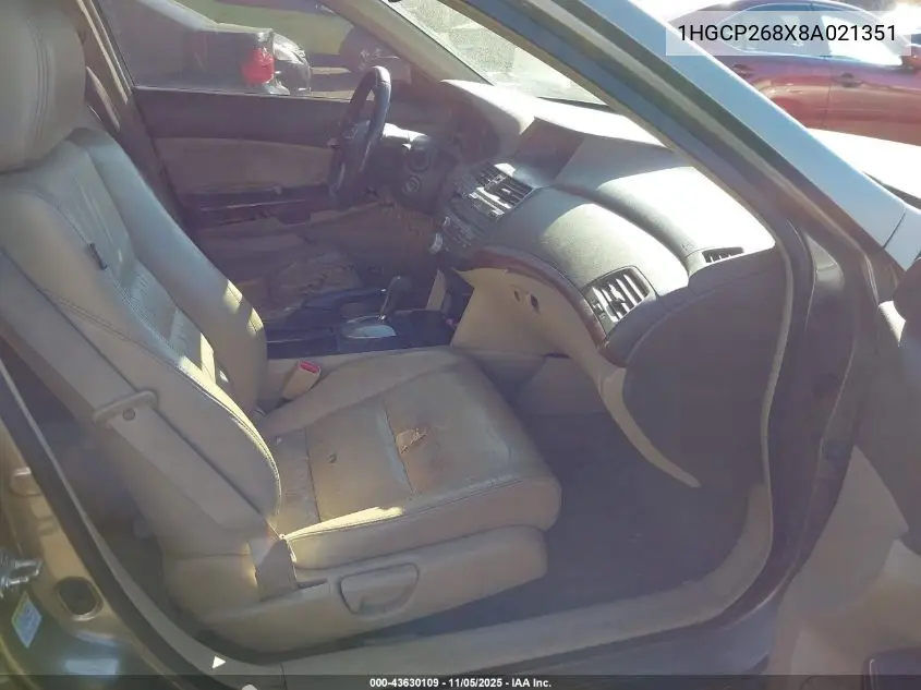 1HGCP268X8A021351 2008 Honda Accord 2.4 Ex-L