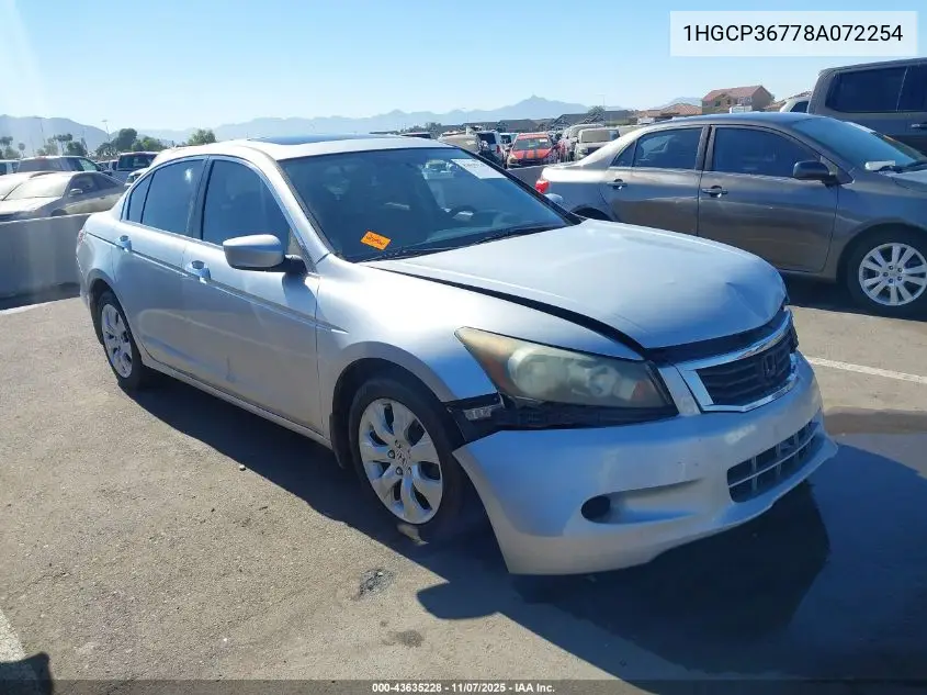1HGCP36778A072254 2008 Honda Accord 3.5 Ex
