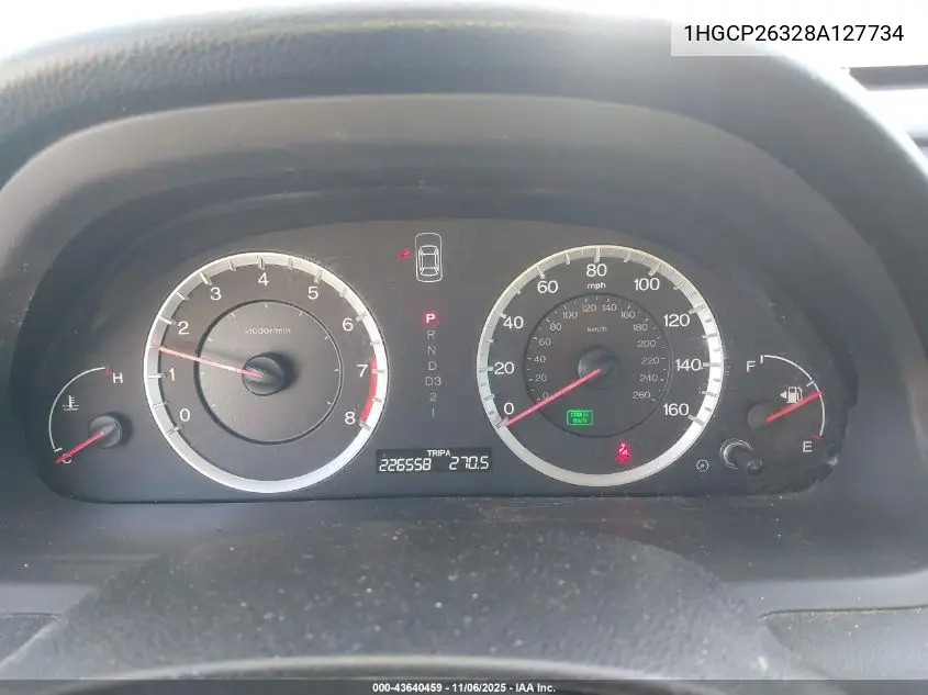 1HGCP26328A127734 2008 Honda Accord 2.4 Lx