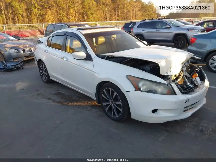 1HGCP36838A021360 2008 Honda Accord 3.5 Ex-L