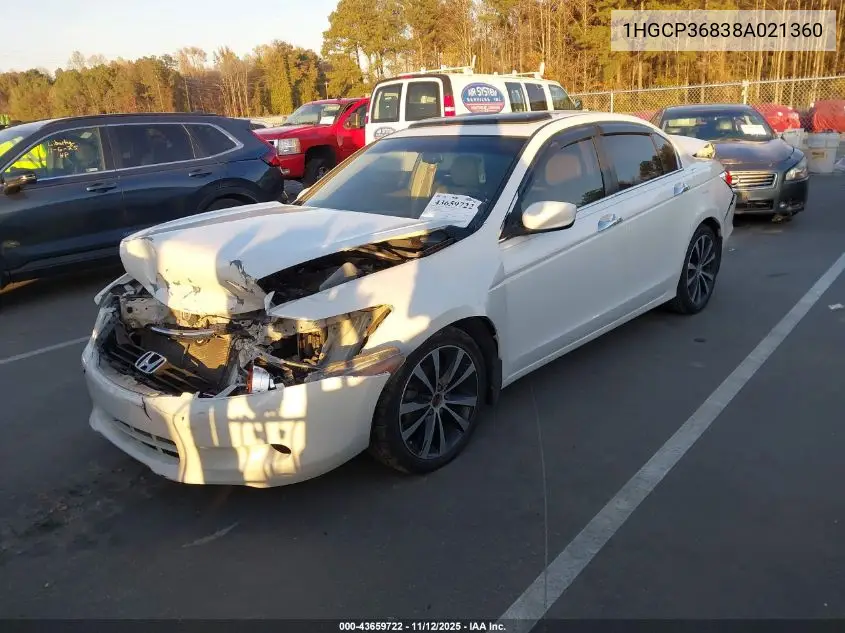 1HGCP36838A021360 2008 Honda Accord 3.5 Ex-L