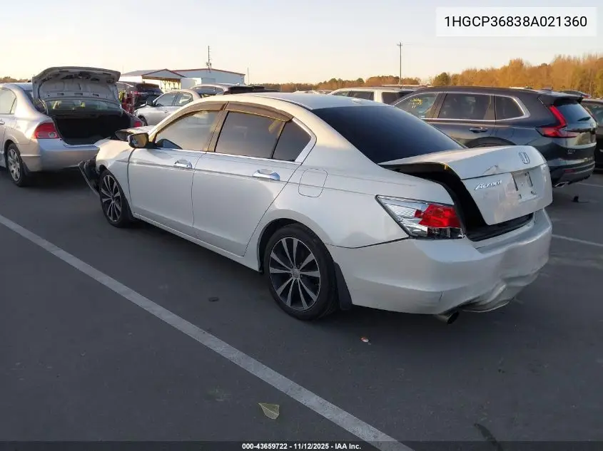 1HGCP36838A021360 2008 Honda Accord 3.5 Ex-L