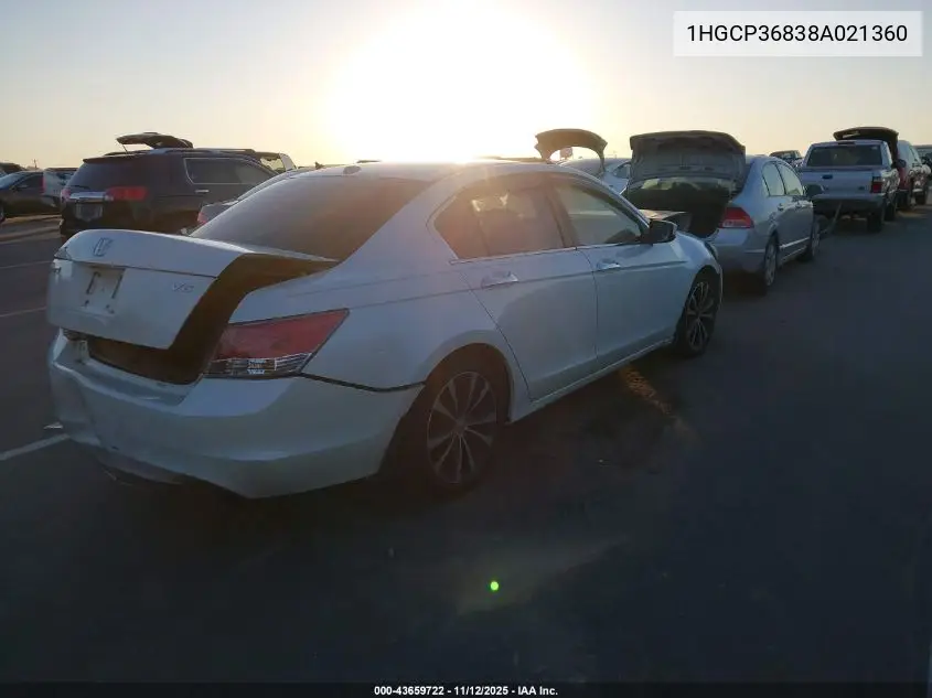 1HGCP36838A021360 2008 Honda Accord 3.5 Ex-L