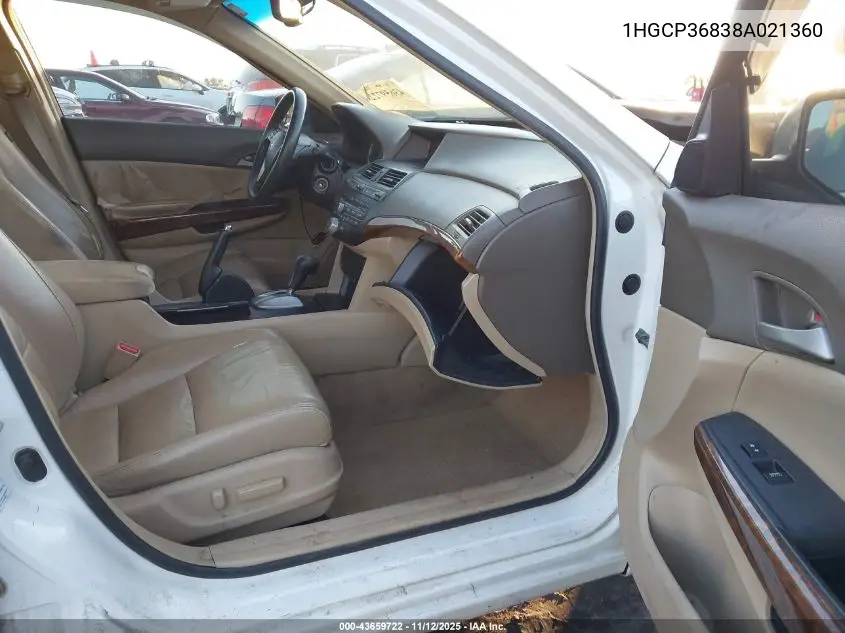 1HGCP36838A021360 2008 Honda Accord 3.5 Ex-L