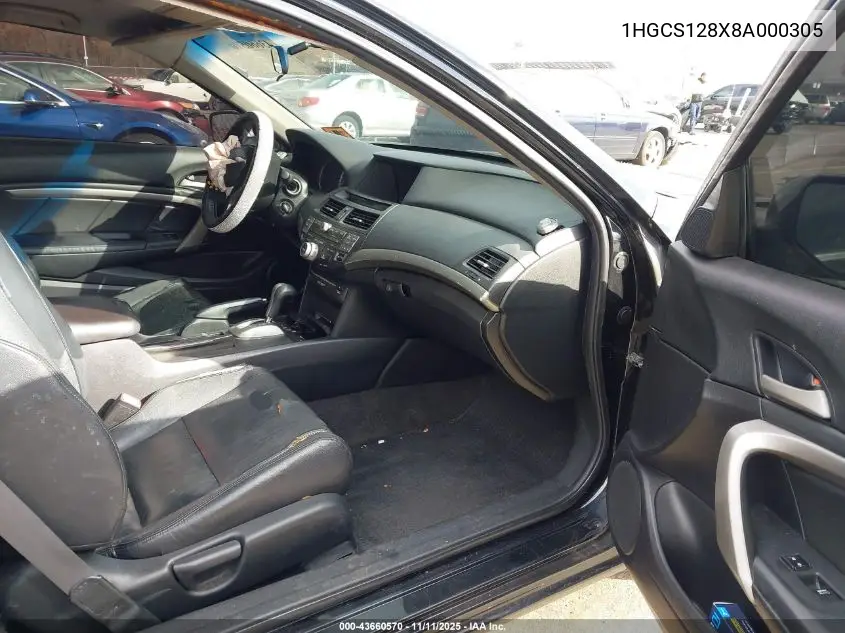 1HGCS128X8A000305 2008 Honda Accord Cpe 2.4 Ex-L/Ex-L