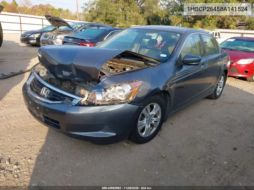 1HGCP26458A141524 2008 Honda Accord 2.4 Lx-P