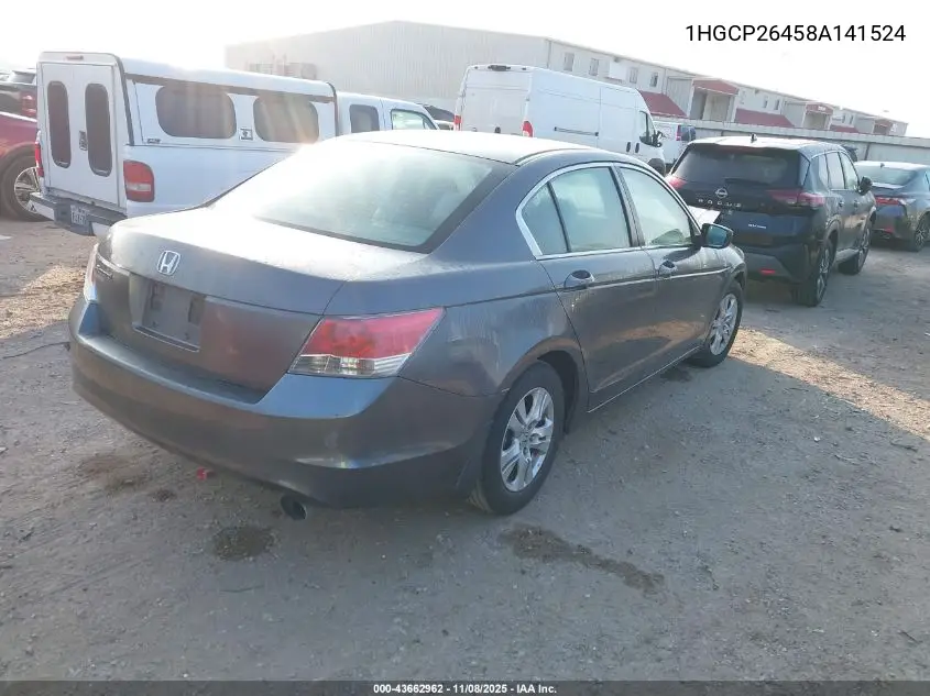 1HGCP26458A141524 2008 Honda Accord 2.4 Lx-P