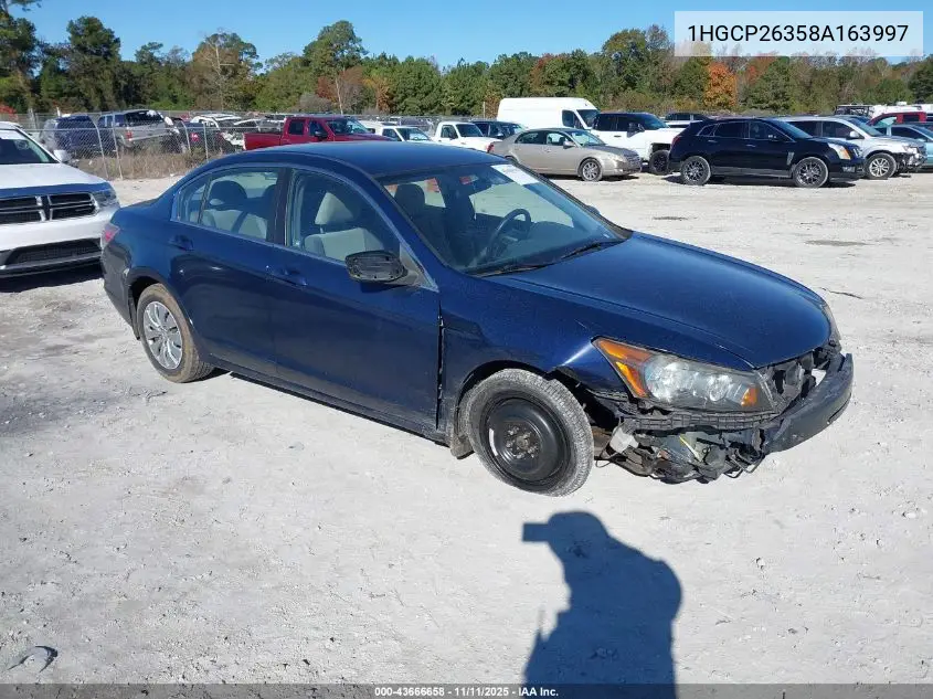 1HGCP26358A163997 2008 Honda Accord 2.4 Lx