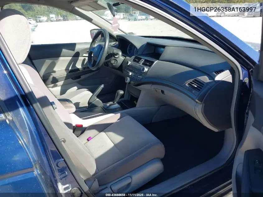 1HGCP26358A163997 2008 Honda Accord 2.4 Lx
