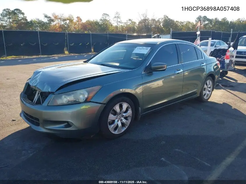 1HGCP36898A057408 2008 Honda Accord 3.5 Ex-L