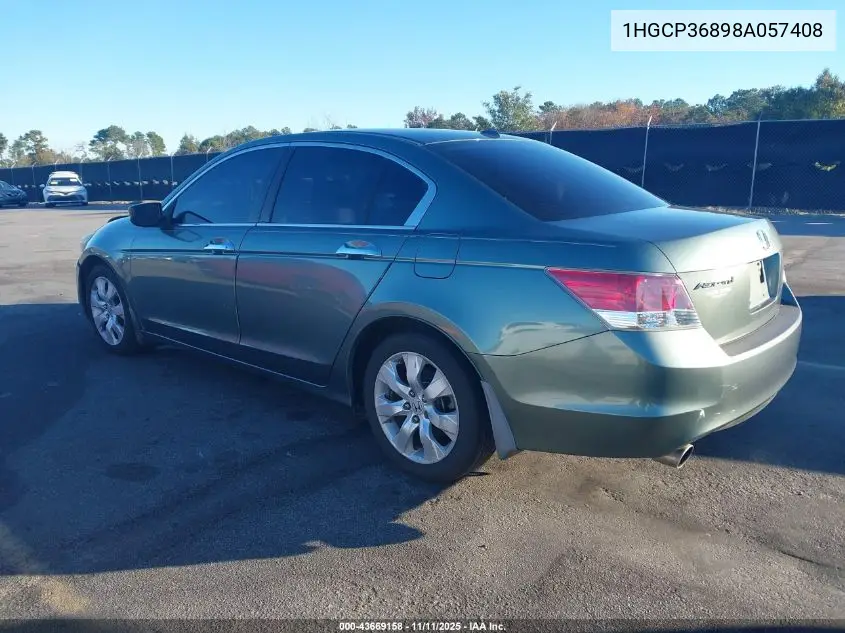 1HGCP36898A057408 2008 Honda Accord 3.5 Ex-L