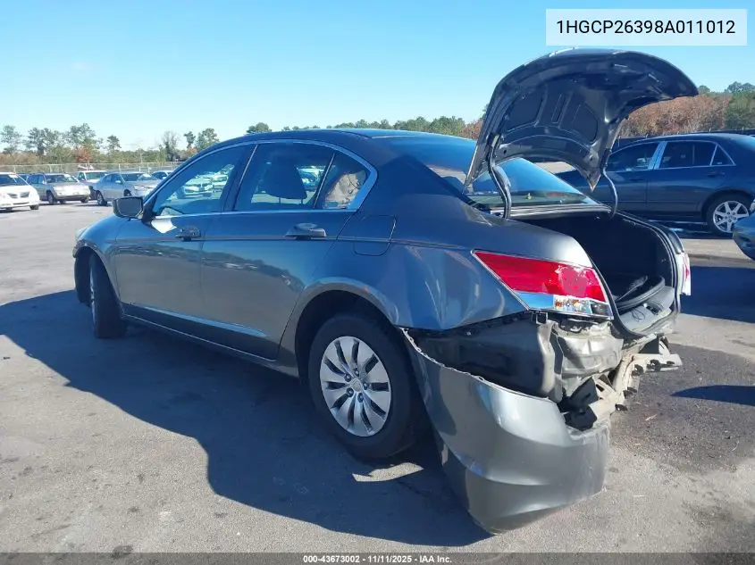 1HGCP26398A011012 2008 Honda Accord 2.4 Lx