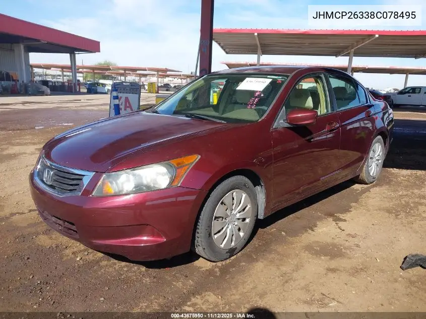 JHMCP26338C078495 2008 Honda Accord 2.4 Lx