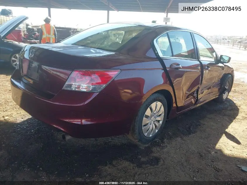 JHMCP26338C078495 2008 Honda Accord 2.4 Lx