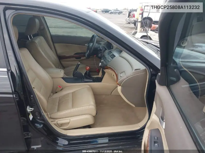 1HGCP25808A113232 2008 Honda Accord Sdn 2.4 Ex-L/Ex-L