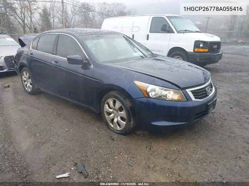 1HGCP26778A055416 2008 Honda Accord 2.4 Ex