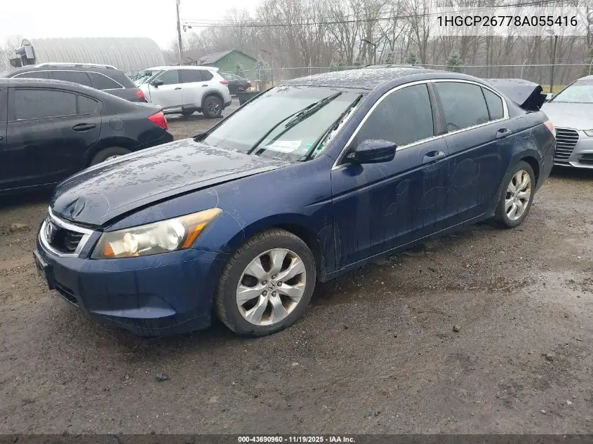 1HGCP26778A055416 2008 Honda Accord 2.4 Ex