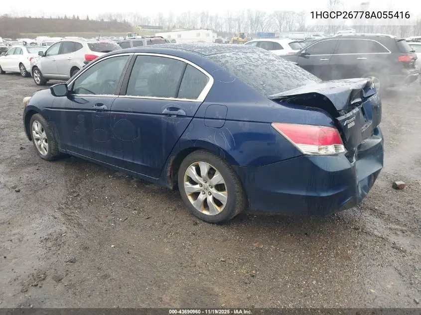 1HGCP26778A055416 2008 Honda Accord 2.4 Ex