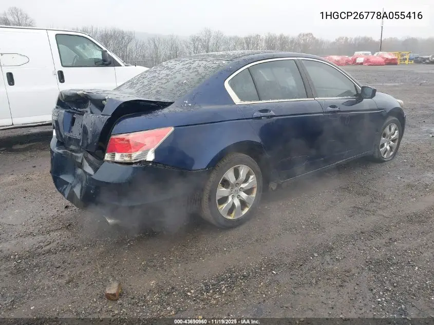 1HGCP26778A055416 2008 Honda Accord 2.4 Ex