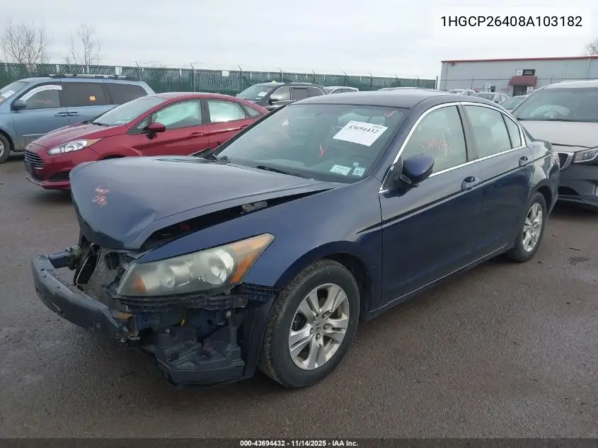 1HGCP26408A103182 2008 Honda Accord 2.4 Lx-P