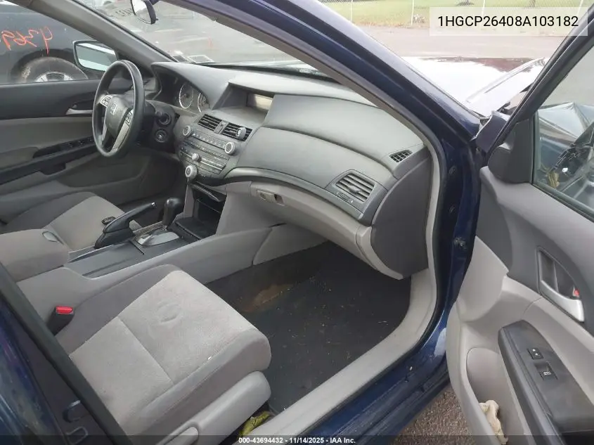 1HGCP26408A103182 2008 Honda Accord 2.4 Lx-P