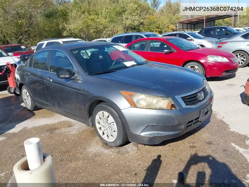 JHMCP26368C074294 2008 Honda Accord 2.4 Lx