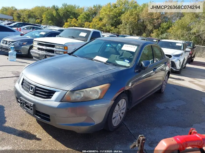 JHMCP26368C074294 2008 Honda Accord 2.4 Lx