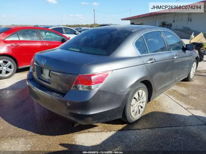 JHMCP26368C074294 2008 Honda Accord 2.4 Lx